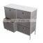 Customized 5L-207 storage chest Nightstand with Drawer, Entry Tables Iron Side Table 2 Mesh Shelves,End Table Storage