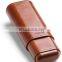HQ CF-0402 Leather Cedar Wood  Brown Cigar Case Holder Travel cigar Case