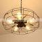 Colorful Chandelier With Ceiling Fan Crystal Pendant Lamp