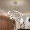 Circular living room chandelier modern minimalist Nordic restaurant lamp fashion office showroom chandelier