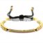 HTB083 New hand made gold beaded designs pipe bracelet