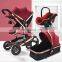 Custom Luxury  2in1 baby stroller Pram Multifunctional Baby Stroller Foldable