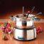 High Quality 800W Stainless Steel Electric Chocolate Cheese Fondue Hot Pot