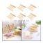 6Pcs Natural Bamboo Wood Bathroom Shower Soap Dish Tray Soap Dish Concrete Storage Holder Plate
