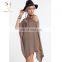 Lady Fashion Buttons Cashmere Poncho Nepal Design Pashmina Shawl