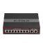 OEM Factory  8 Port 10/100M POE  Network Switch With 2 Port 1000M Network