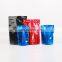 Factory New style colorful stand up pouch and zipper coffee bags With Tearing Notch