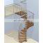 China Gold Supplier Modern Handrail Designs Stainless Steel Spiral Stairs Interior Staircase With Tread