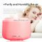 2021 Amazon hot selling 500ML Cheesecake shape Big volume Essential Oil Diffusers Ultrasonic Humidifier with 7 Colors LED Lights