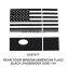 20-21 Land Rover Defender Rear Door Window American Flag Sticker 1 Piece Set Black Main and Co-pilot Side 110 90