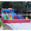 Colorful rainbow giant inflatable water slide for sale,inflatable stair slide,inflatable dry slide