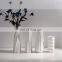 Matt White Color Nordic INS Style Figurines Frosted Round Design Model Home Room Flowers Decorative Ornament Ceramic Vase
