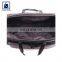Black Soft Genuine Leather Duffel Travel Bag Extra Zippers and Compartment Inside