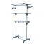 3 Tier Rolling Clothes Drying Rack Adjustable Laundry Rack with Foldable Wings Shape household hangers