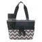Fashion Grey Chevron Diaper Bag with Changing Pad OEM Chevron Diaper Bag