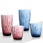 High Quality Machine Made Purple Blue Colored Hiball And Dof Glass Tumbler Cup