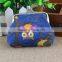 Stock Wholesale Vintage Owl Printing 6 Colors Canvas Snap Lock Owl Coin Purse