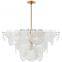 Hot Sale Decoration Lighting Chandelier Hotel Office LED Ceiling Light Semi Flush Mount Glass Pendant Lamp