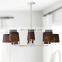 Modern Industrial Style Leaf shape oval fabric shade Chandelier Light Fixture For Living Dining Room Kitchen Island Foyer Lobby