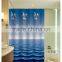 2016 new design high quality waterproof polyester red bubble printed shoer curtain for hotel family