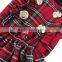 Wholesale Scotland Plaid Decorative Border Dog Skirt With Black Collar