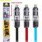 2015 Hottest Remax High Quality Mobile Phone Use 2 in 1 USB Cable and fast Charger Cable for Apple/Micro