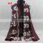 New Style Cotton Viscose Beautiful Flower Design Embroidery Shawl Scarf Quality Choice