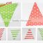 Eco-Friendly Colorful Paper Flags Hanging Pennant Banner for Christmas Decoration