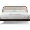 Modern Design Bedroom Furniture Solid Wood Walnut Bed King Size Bed
