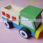 ASTM Certified Good Wooden Toys Small Size Solid Wood Mini Truck for Firemen