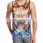 Digital printing man tank tops,custom digital man sublimated tank tops,3d printing man tank tops