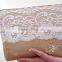 Monogrammed Burlap Lace Wristlets Wallet Purse