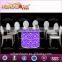 Glass top dining table and chairs set/special wedding table and chair for home and hotel