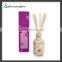 aroma source essential oils with reed sticks in glass bottle