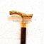 Designer rose wood walking stick/Golden design head walking stick wk1128