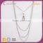 N74347K01 STYLE PLUS layered chain necklace jewelry silver tassel latest design pearl necklace for women