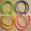 5 colors solid plastic o rings , ID4-33cm thinckness0.7cm PE o sings