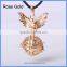 Mexican Copper Angel Wings Cage Musical Sound Bell Ball Hollow Chime Magic Box Pregnancy Necklace Pendant BAC-M010