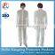 Disposable White PP Microporous Cleanroom Coverall with Stand Collar