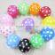 12" 2.8g Colorful polka dot printed wave point latex balloons party arrangement balloon