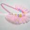 Beautiful grenadine acrylic beaded necklace girls jewelry decoration for children