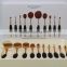 Fast Delivery Professional 10pcs Oval Foundation Makeup Brush Set Rose Gold Private label