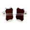 Stainless Steel Klaver Wood Zig Zag Cufflinks