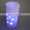 Moving snowflake led reflection plastic pillar electric christmas color changing candles