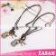 Vintage leather lariat necklace/make braided leather necklace