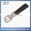 blank novely customized metal red color leather key chain