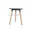 Good Quality Wood Leg Plastic Dining Table for Cafe