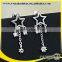Ebay Zircon Star Pattern Chain Plated 925 Silver Earring