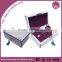 Gray Purple Lining Wooden Luxury KeyLock Jewelry Boxes For Girl