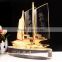 Personalized crystal business gift ship model
